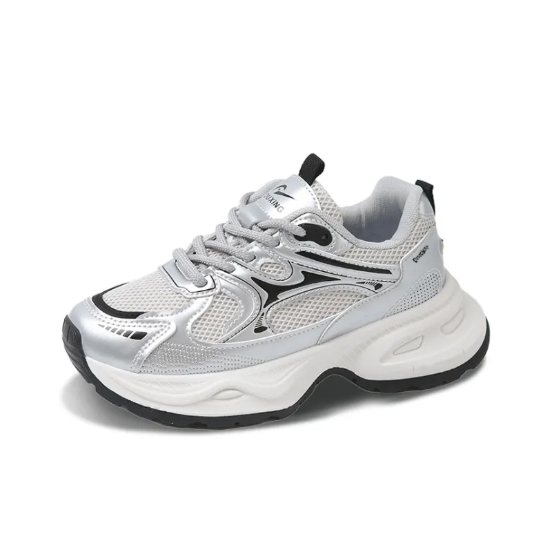 Budding Bear Height Increasing Abrasion Resistant Lightweight Breathable Slip Resistant Low Top Chunky Sneakers Women's-8