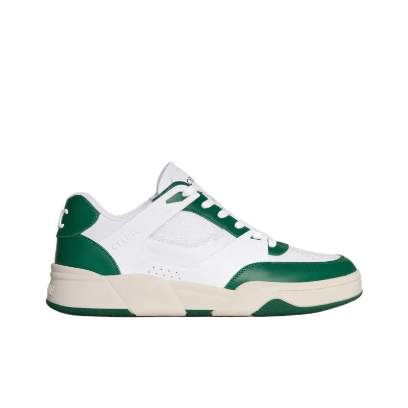CELINE Trainer CT 09 Low Top Skateboard Shoes Men's White Green-1