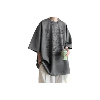 PAINT STAIN Fashion Versatile T Shirt Unisex Classic Gray