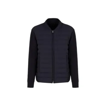 EMPORIO ARMANI Travel Essential Knit Blouson With Quilted Insert