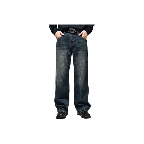 AHAH Jeans Men Black's Nostalgic Blue