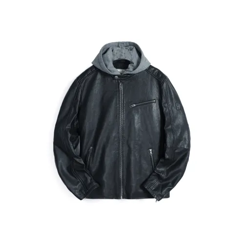 MCS Leather Jackets Men Black