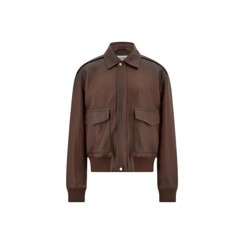 Ferragamo Flap Pocket Leather Jacket-0