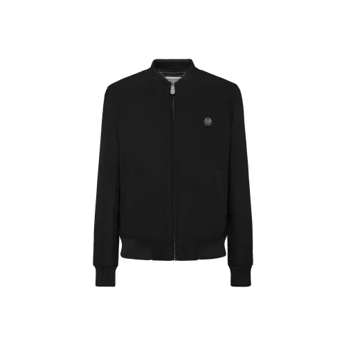 PHILIPP PLEIN Skull & Bones Bomber Jacket