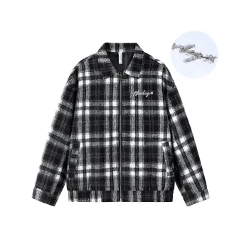 Hurley Jackets Coats Unisex Black White Plaid