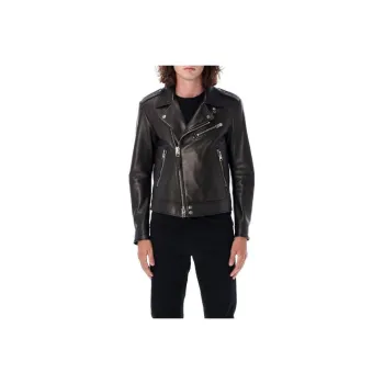 TOM FORD Leather Jacket Men's Black