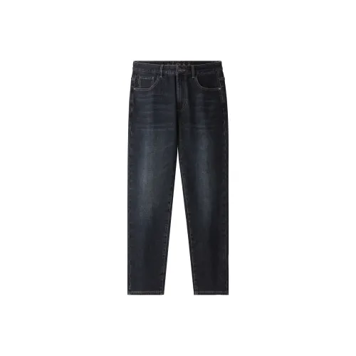 HLA The Mountain Is Not In The High Series Jeans Men Denim Blue Transition Color Dark 4E