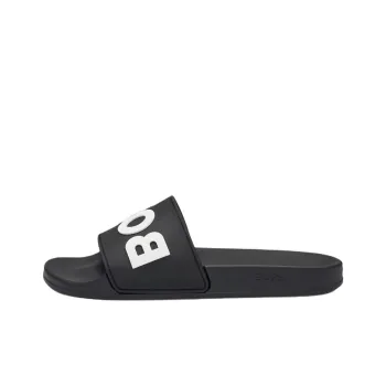 HUGO BOSS Rubber Sole Quiet Slide Slippers Men's Black