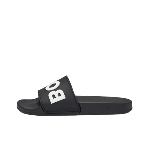 HUGO BOSS Rubber Sole Quiet Slide Slippers Men's Black