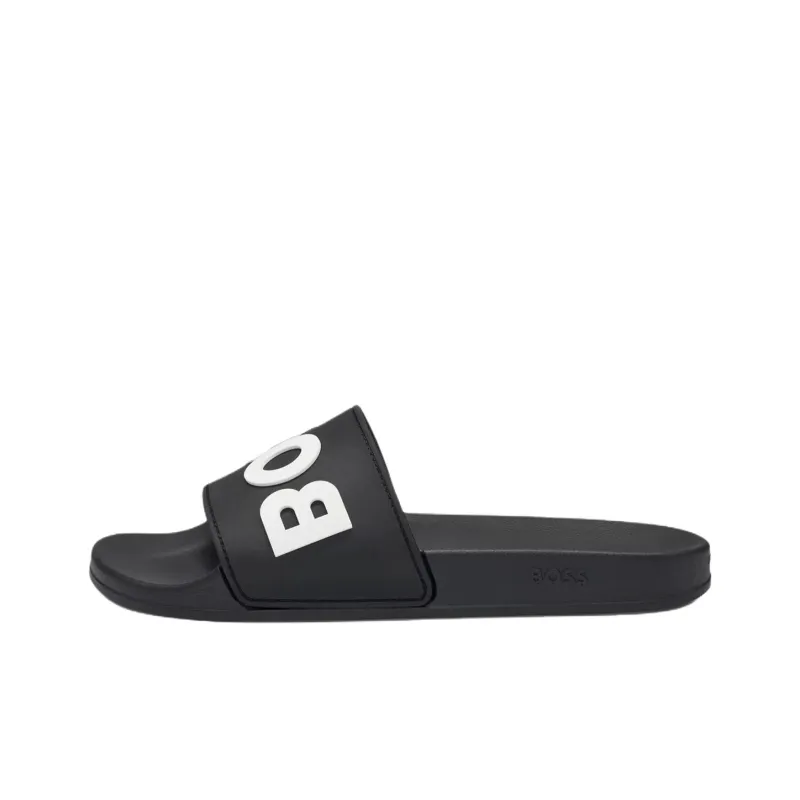 HUGO BOSS Rubber Sole Quiet Slide Slippers Men's Black-0