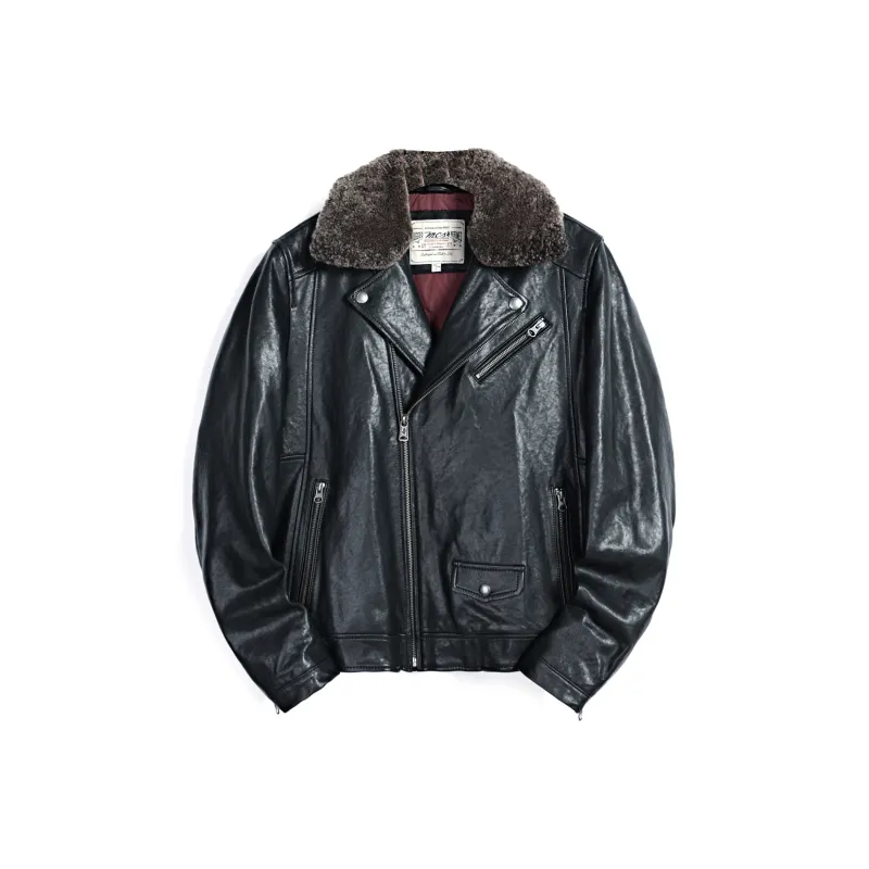 MCS Leather Jackets Men Black-0