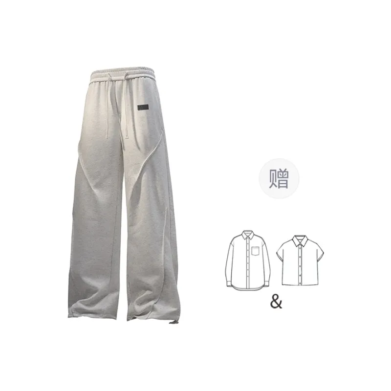 YOSICIL Casual Pants Unisex Burgundy-10