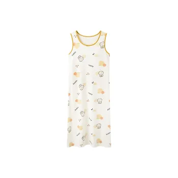 FENTENGCARE Nightgown Women's Apricot