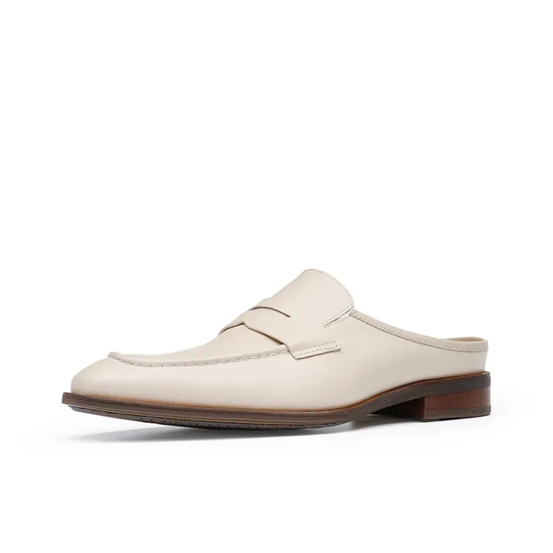 ASTON M.JAZZ Rubber Sole Closed Toe Slippers Men's White-3