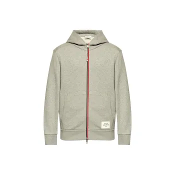 Moncler Logo Patch Zip Up Hoodie