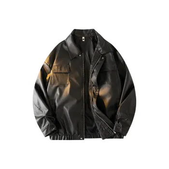 Mackyo Leather Jackets Coats Unisex Bamboo Green