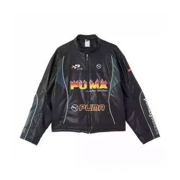 PUMA BEYOND THE SPEED PU JACKET Jackets Coats Unisex Black