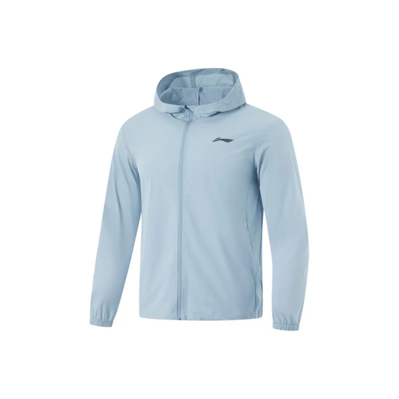 LiNing Running Collection Trench Coat Unisex Soft Matte Blue-1