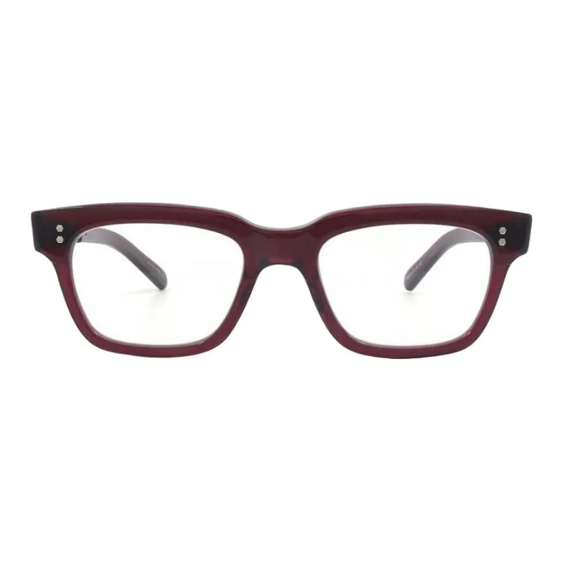 Mr. Leight Acetate Irregular Shape Sunglasses Unisex Burgundy Red-1