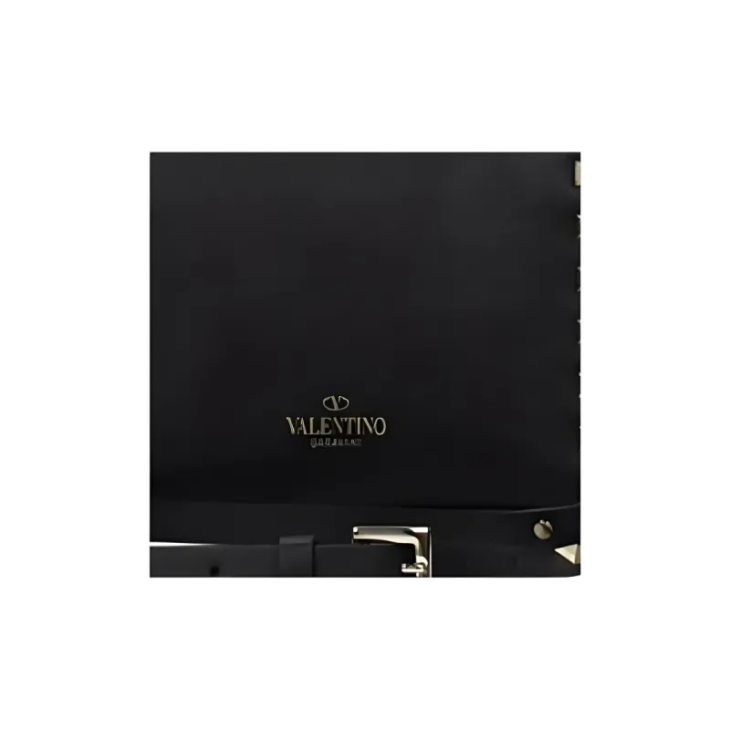 Valentino Rockstud Leather Shoulder Bag Mini Women's Black-4