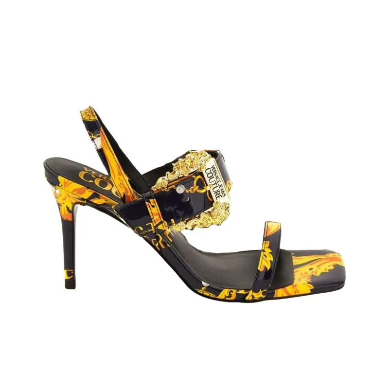 VERSACE JEANS COUTURE One Strap Sandals Women's Black-1