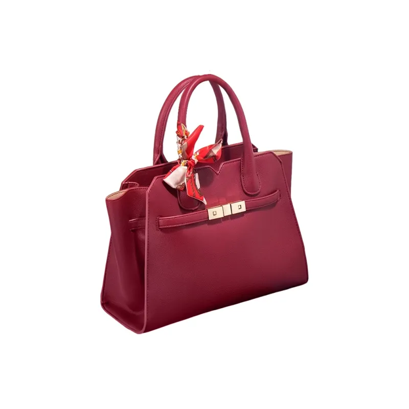 CLEVER& KETCH PU Shoulder Bag, Crossbody Bag, Handbag Regular Women's Burgundy/Khaki-3
