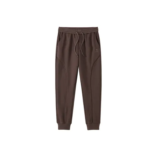 CAMEL Solid Cotton Feeling Fleece Lined Warm Loose Fit Stretch Elastic Cuff Long 'Bone Breaking' Sweatpants Men's