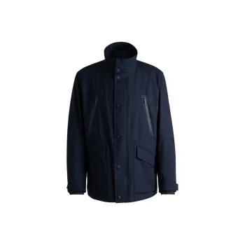 HUGO BOSS Logo Patch Funnel Neck Jacket