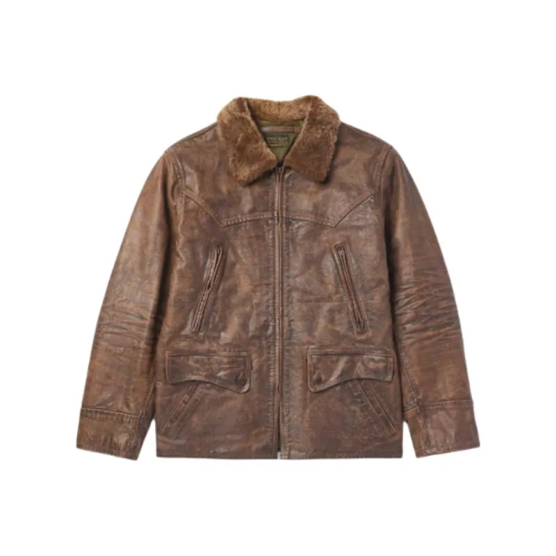 Ralph Lauren Rrl Bradley Leather Jacket-0
