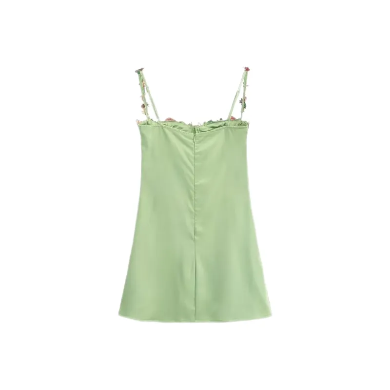 ABBY GODDESS Slip Dress Women's Green-1