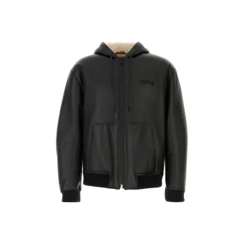 GUCCI FW24 Leather Jacket Men's Black