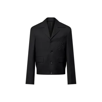 LOUIS VUITTON Embroidered Wool Signature Blouson