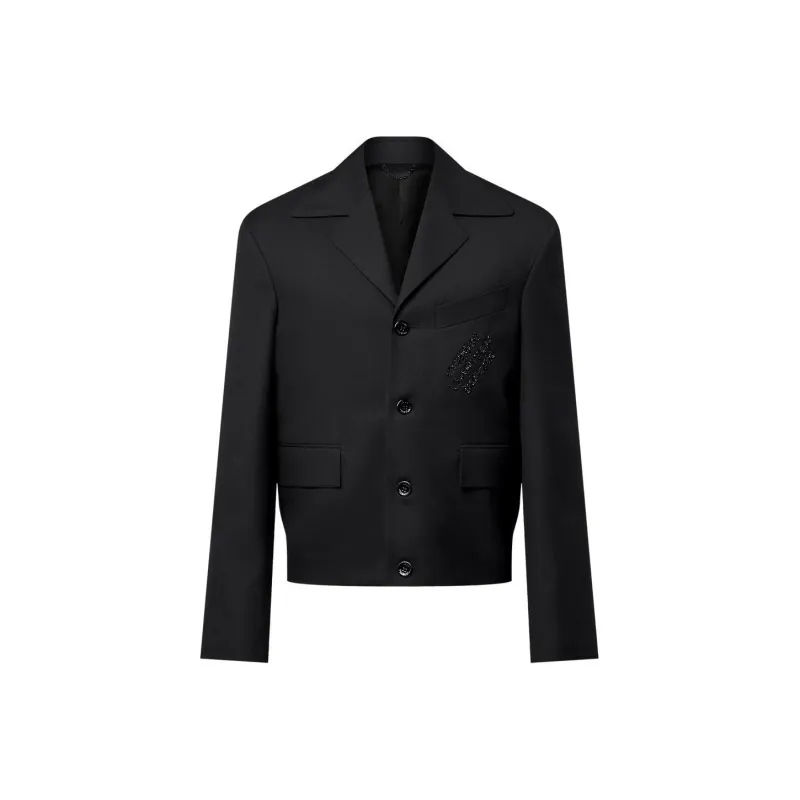 LOUIS VUITTON Embroidered Wool Signature Blouson-0