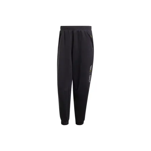 Adidas x TERREX X National Geographic FW24 ©NATIONAL GEOGRAPHIC AEROREADY Knitted Sports Pants Men Black