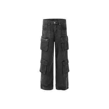 GBXM Cargo Pants Unisex Black Gray