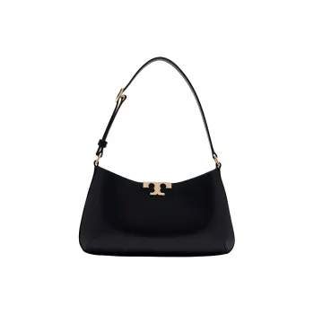 TORY BURCH Eleanor Leather Shoulder Bag Women's Black