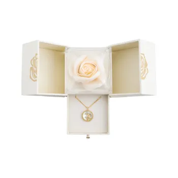 AJIDOU Preserved Flower Box Necklaces Unisex