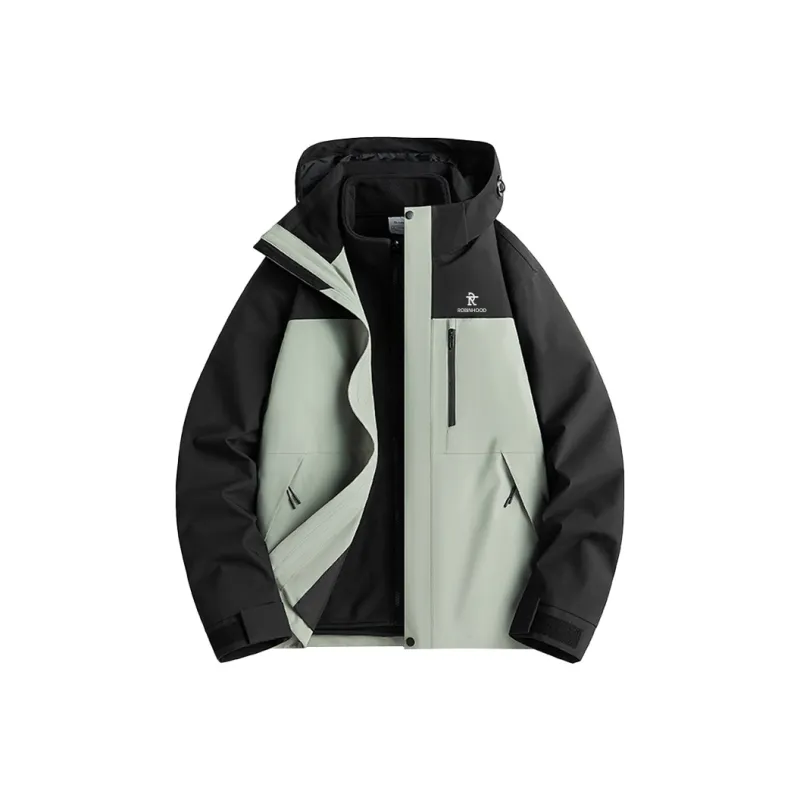 ROBINHOOD Water Resistant Windproof Breathable Warm Water Repellent Cold Resistant Rainproof Windbreaker Jacket Unisex-2