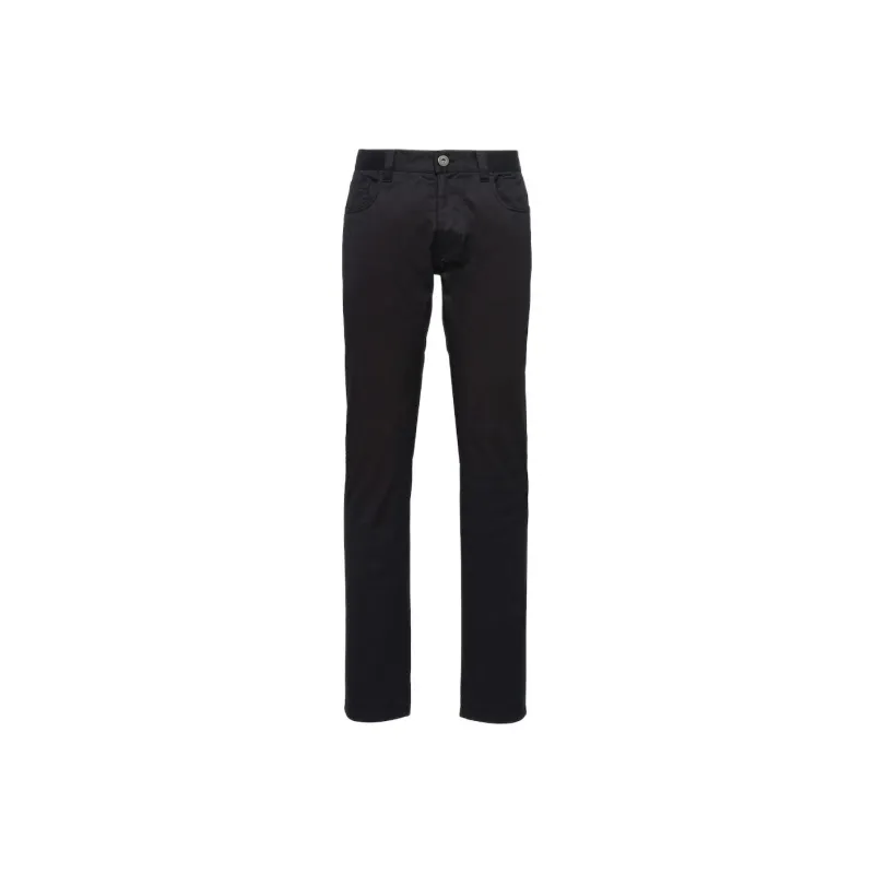 PRADA Stretch Drill Five Pocket Trousers Casual Pants Men's Black-0