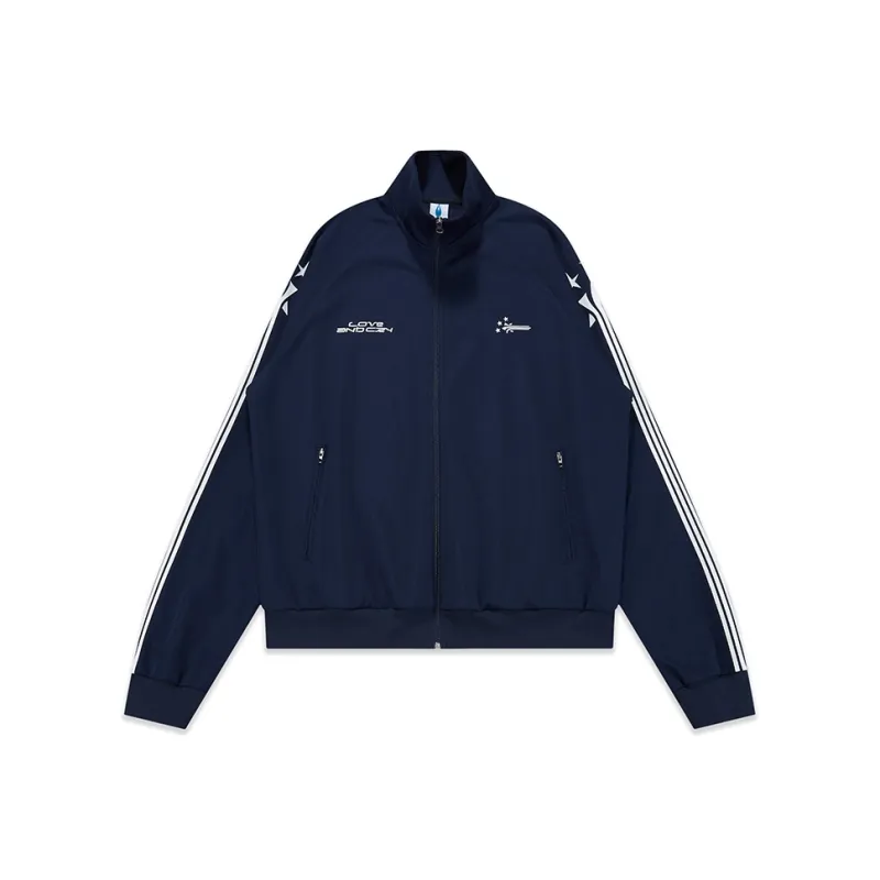 Crying Center Jackets Unisex Navy Blue-0