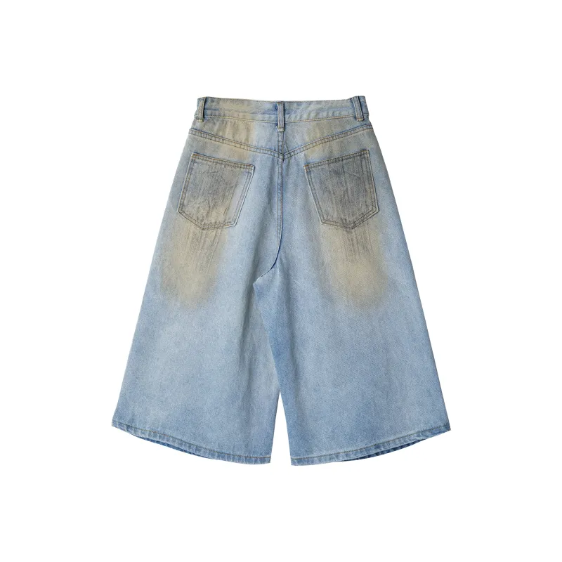 UF9193 Denim Shorts Unisex Ice Blue-1