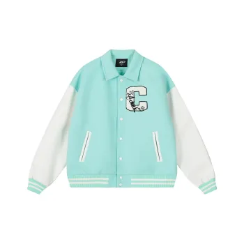 A Chock Baseball Jacket Unisex Lake Green