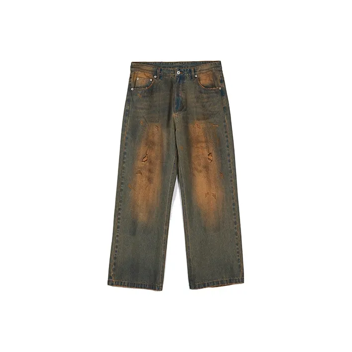 ROARINGWILD ARCH Jeans Unisex Vintage Yellow-0