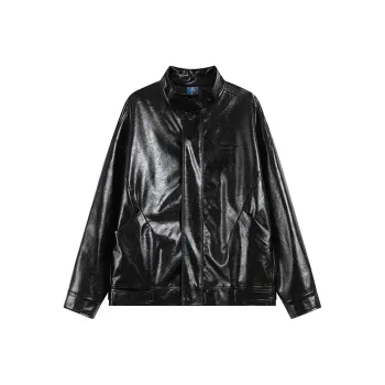 Crying Center Leather Jacket Coat Unisex