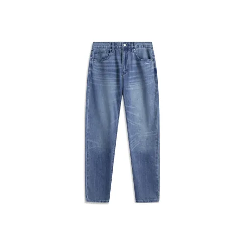 LiNing Sports Trend Series Jeans Unisex Light Blue Denim