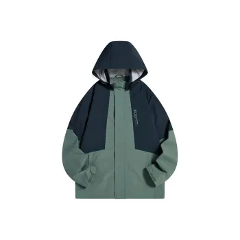 XTEP Trench Coat Men's Sage Green/Dark Jade Blue