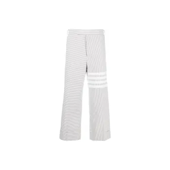 THOM BROWNE Funmix 4 Bar Seersucker Low Rise Trousers