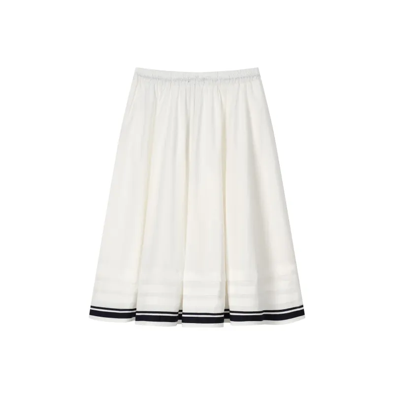 Teenie Weenie Casual Long Skirt Women's White-1