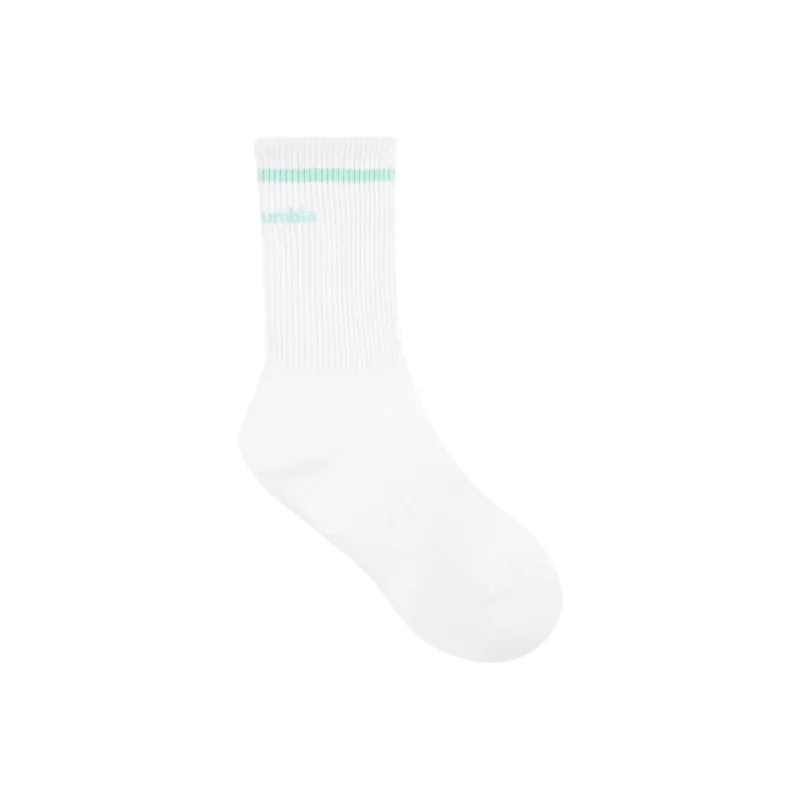 Columbia SS25 Public Cove Heights Parkth II Mid Calf Socks Unisex 1 Pack White-1