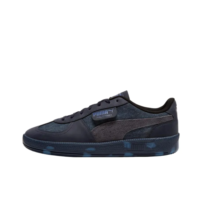 PUMA Palermo Anti Slip Wear Resistant Low Top Skateboard Shoes Men's Blue Gray-0